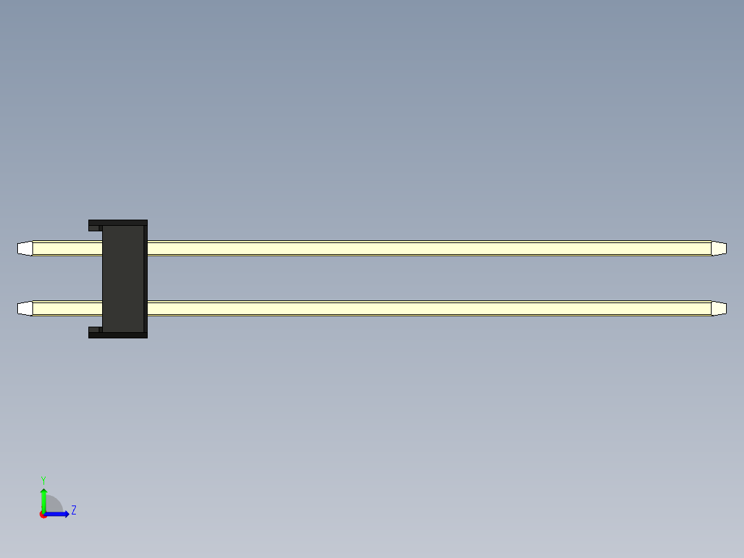 彩色公头100mil（2.54mm）系列-DS1021_black_2x21p_100mil_Type43_rev1.0左视图