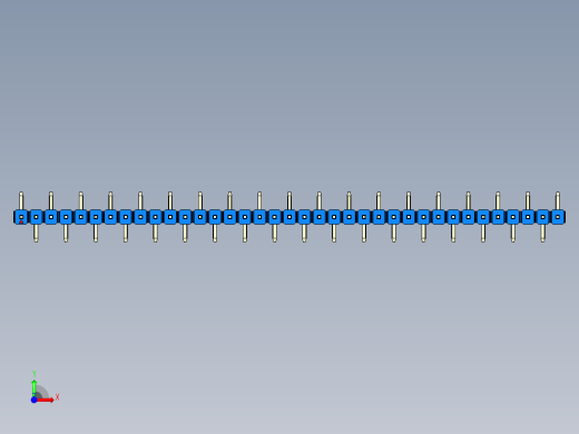 彩色公排针 100mil 2.54mm 系列-DS1022_blue_37p_100mil_Type_SMT_R1_rev1.0前视缩略图