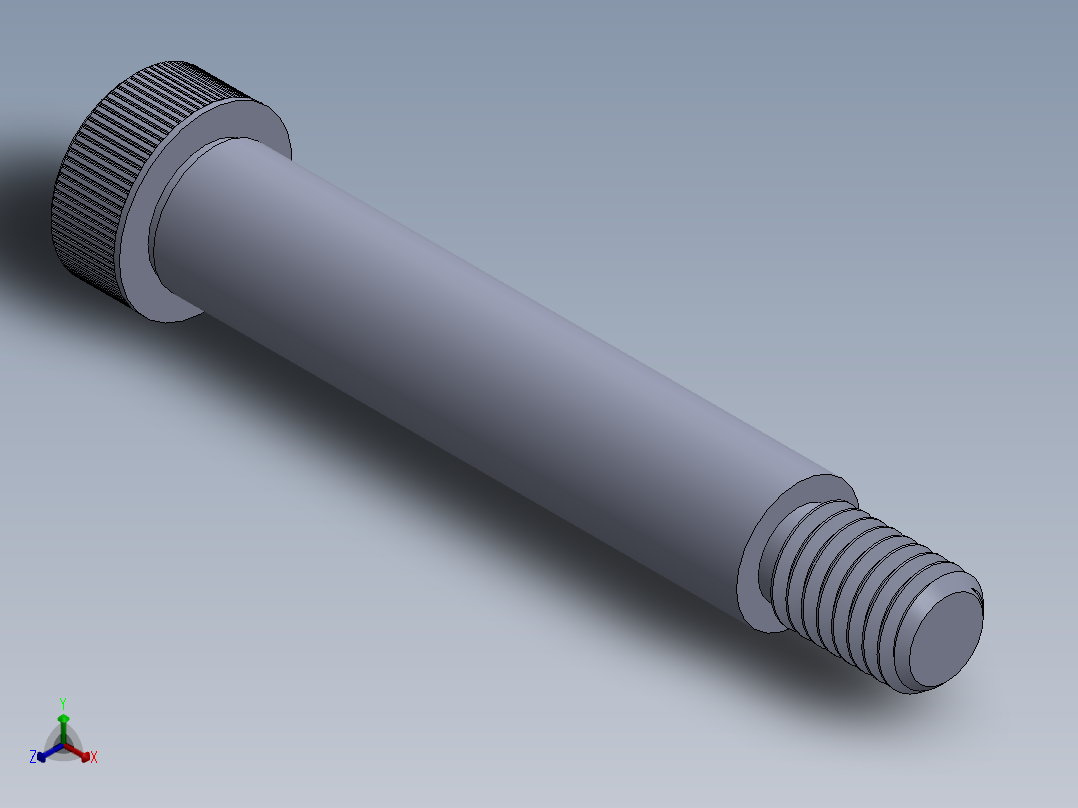 内六角螺螺栓-SB 0.500-13 x3.SLDPRT正等轴测图