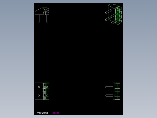 工程塑膠鉸鏈CFD-2D多系列多零件图纸模型