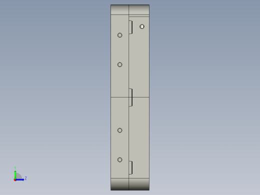 反应盒-模具图左视缩略图