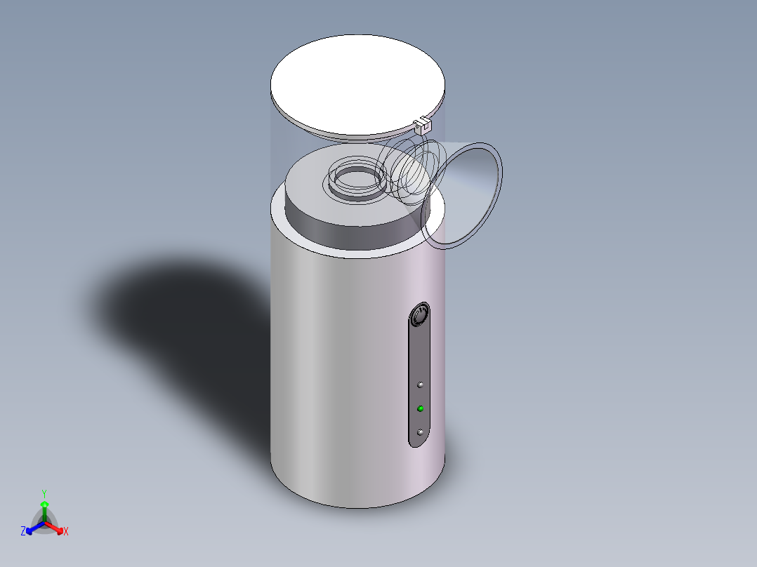 雾化器模型正等轴测图