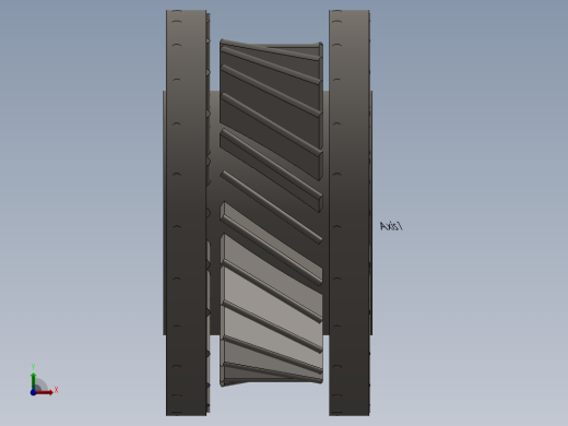 涡轮 叶片 涡扇 (17)前视缩略图