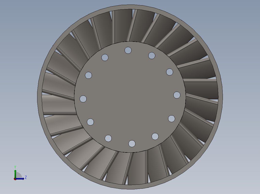 涡轮 叶片 涡扇 (17)左视图