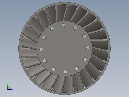 涡轮 叶片 涡扇 (17)左视缩略图
