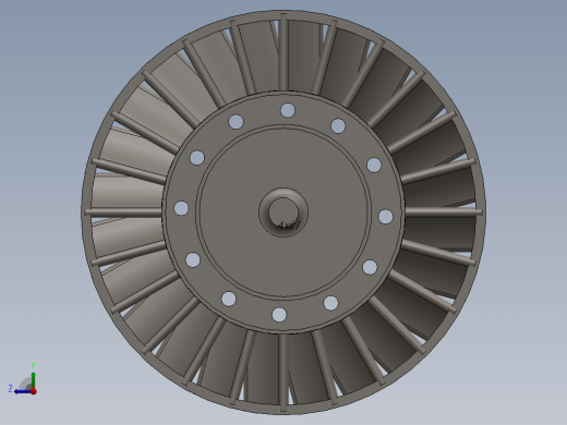 涡轮 叶片 涡扇 (17)右视缩略图