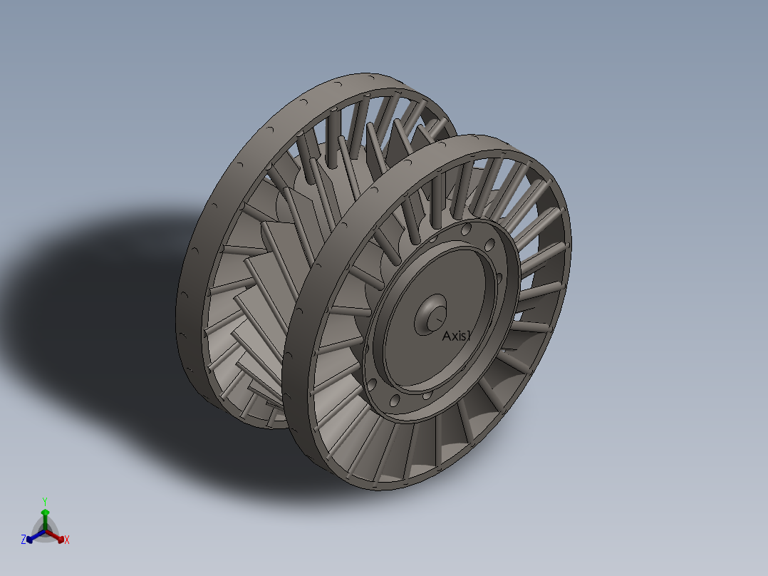涡轮 叶片 涡扇 (17)正等轴测图