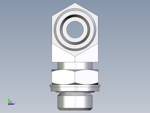 卡套式工业通用硬管接头EO_Adjustable_locknut_branch_tee_TEE12SROMDCF左视缩略图