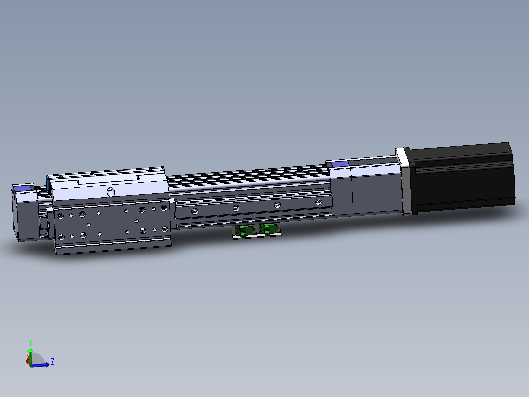 电动滑台模组SR64直连模型主视图