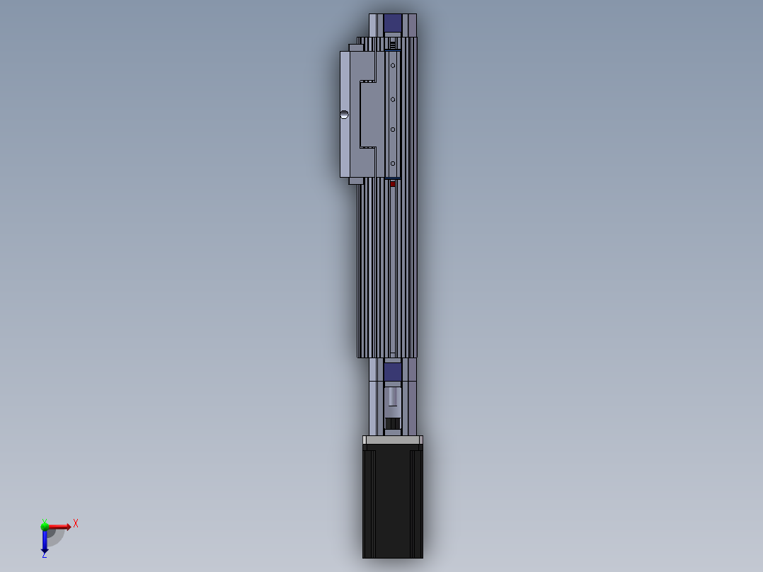 电动滑台模组SR64直连模型俯视图