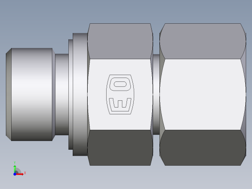 卡套式工业通用硬管接头EO_Swivel_connector_EGE10SREDCF前视缩略图