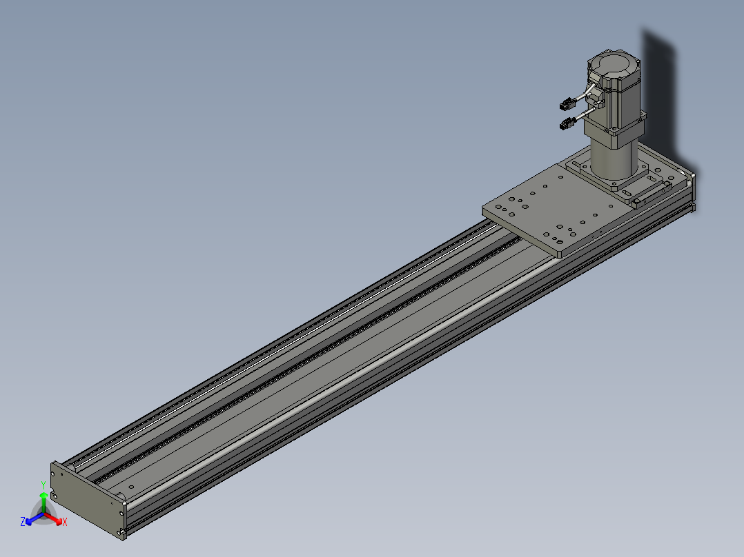 东锦齿条传动DH175G-L167-S1000-BU-减速机+750W.STEP正等轴测图