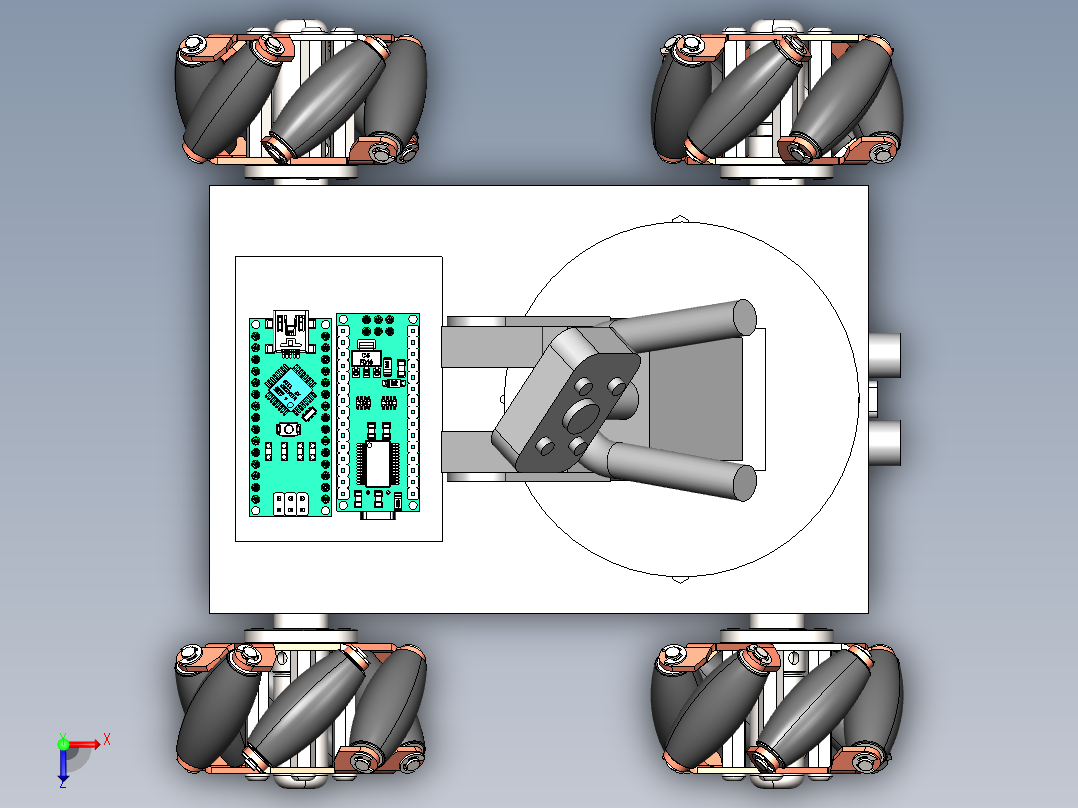循迹小车俯视图