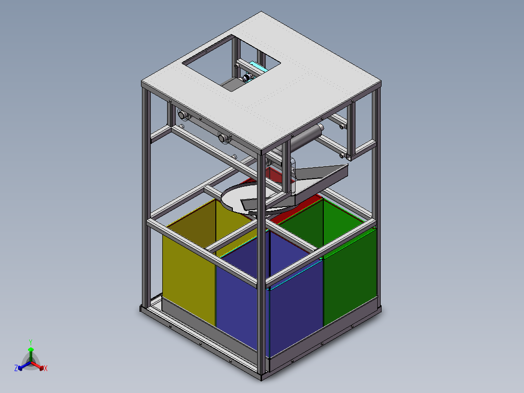 垃圾桶建模正等轴测图