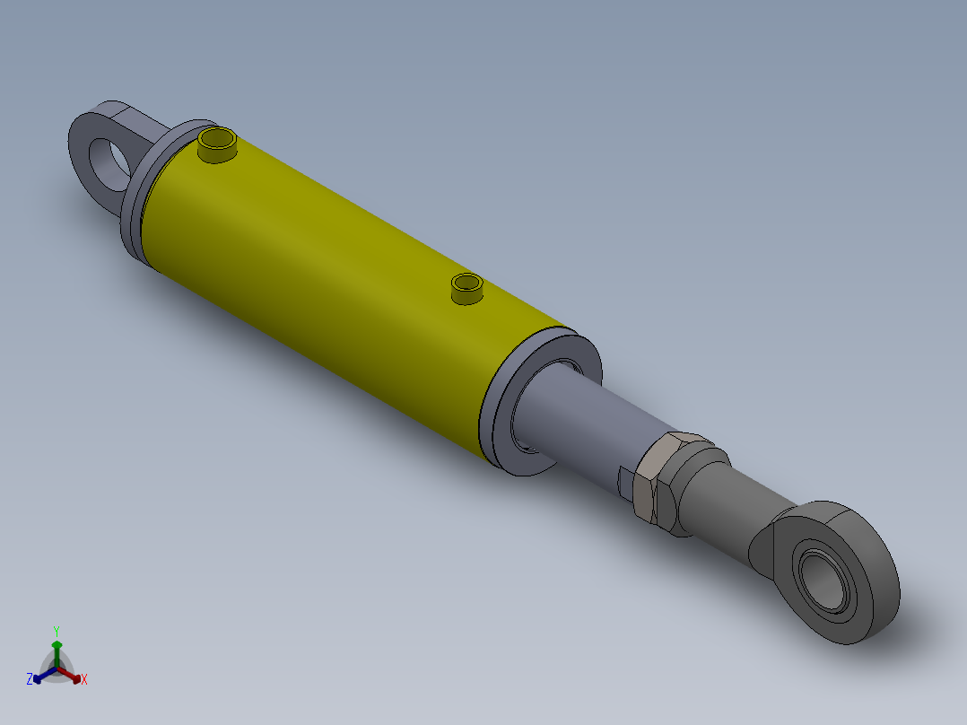液压缸正等轴测图