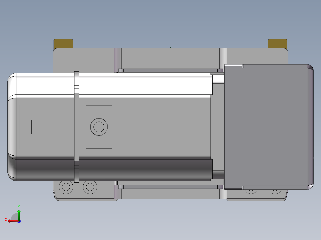 MTB同步带半封闭MTB14M-R-200W后视图