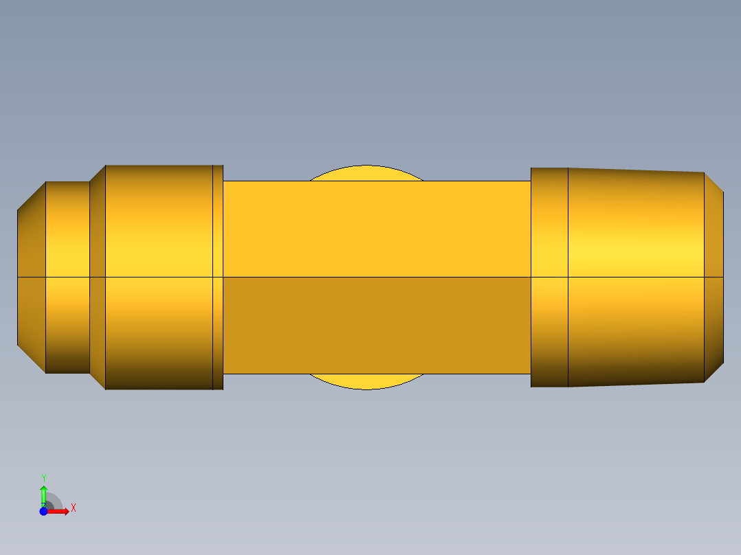扩口式工业通用硬管接头Male Run Tee 151F-10-8前视图