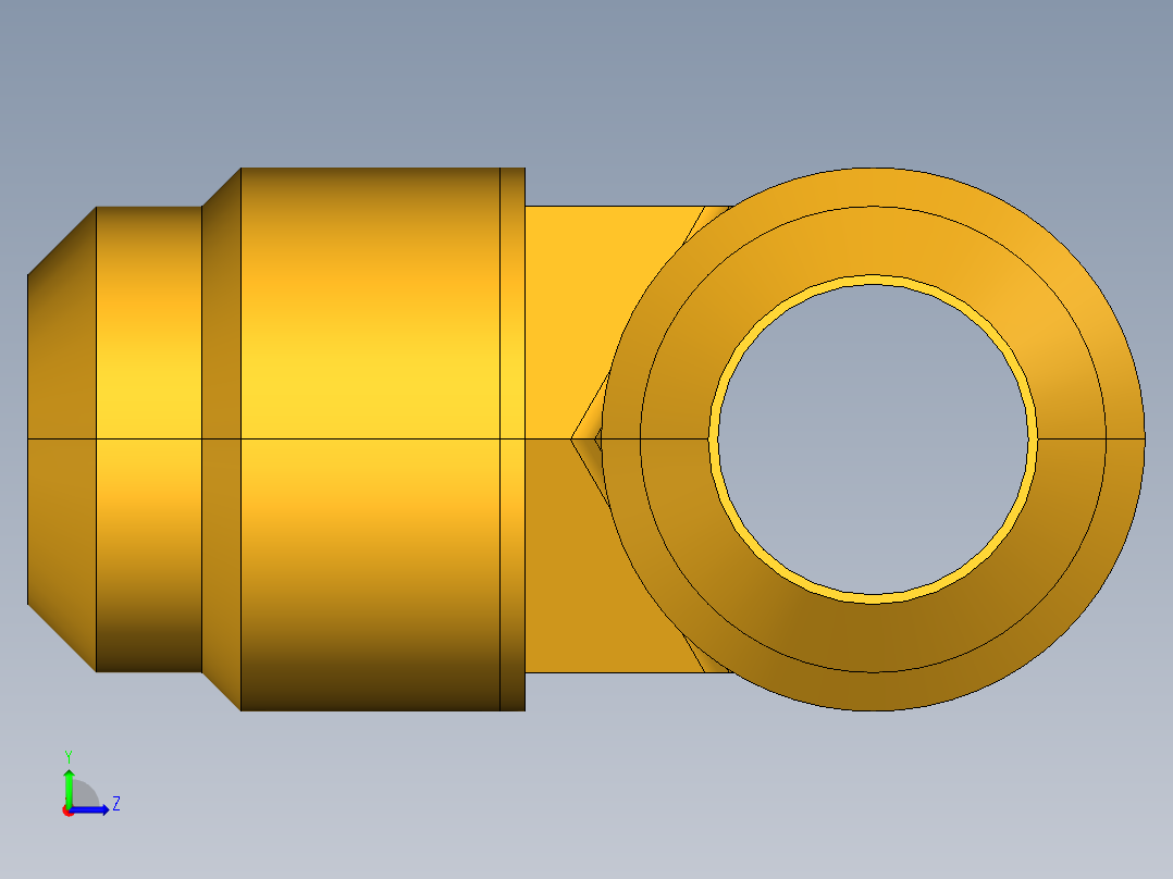 扩口式工业通用硬管接头Male Run Tee 151F-10-8左视图