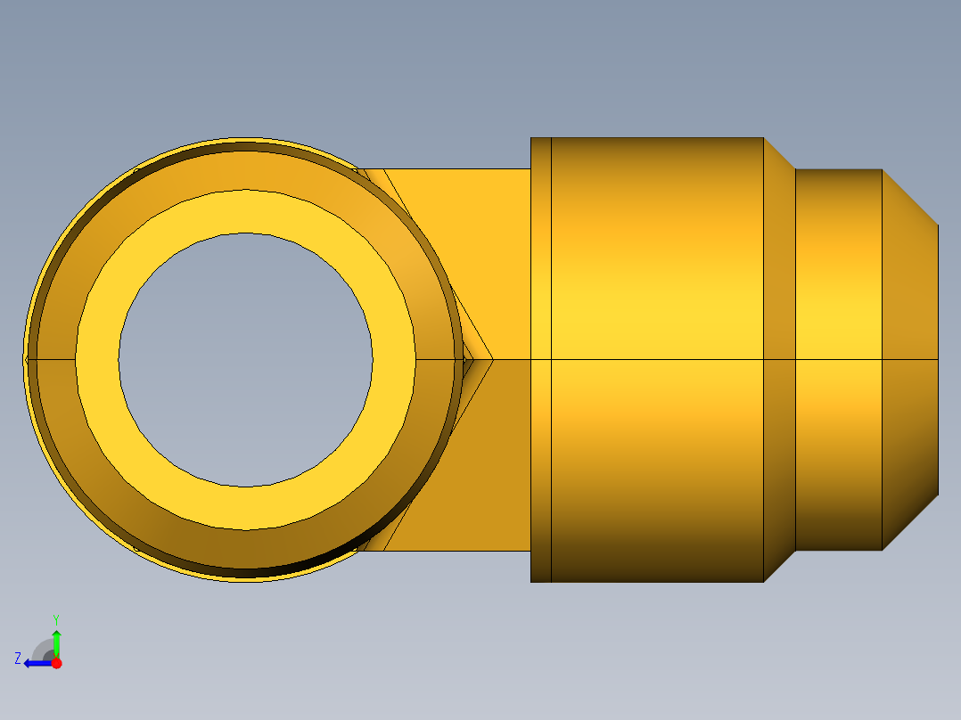 扩口式工业通用硬管接头Male Run Tee 151F-10-8右视图