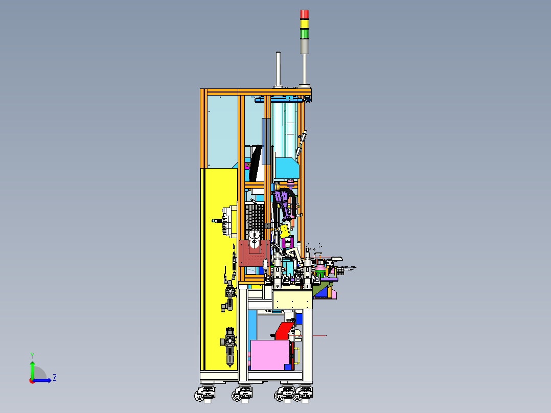 可调管柱合成台左视图