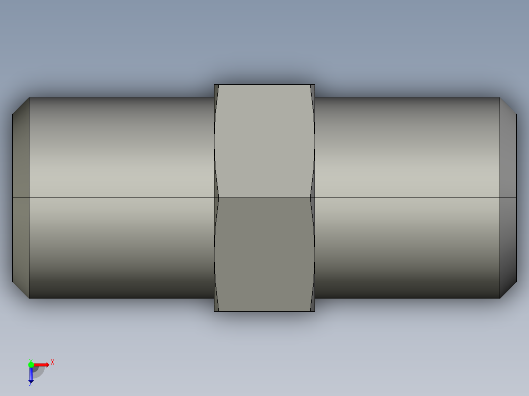卡套式工业通用硬管接头EO Union G04LLCFX俯视图