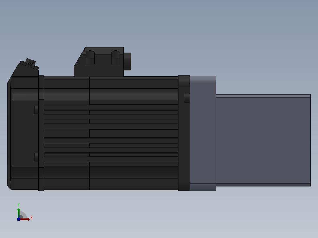 64SP-(750w电机+联轴器+64法兰80-80+64SP马达座)前视图