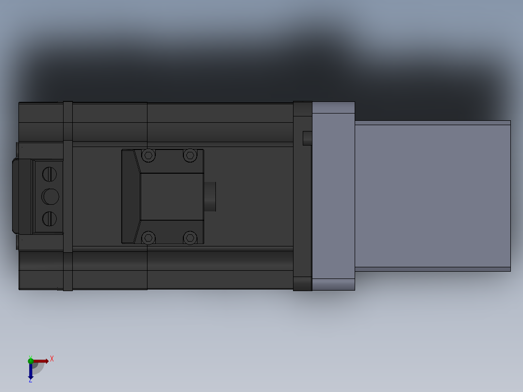 64SP-(750w电机+联轴器+64法兰80-80+64SP马达座)俯视图