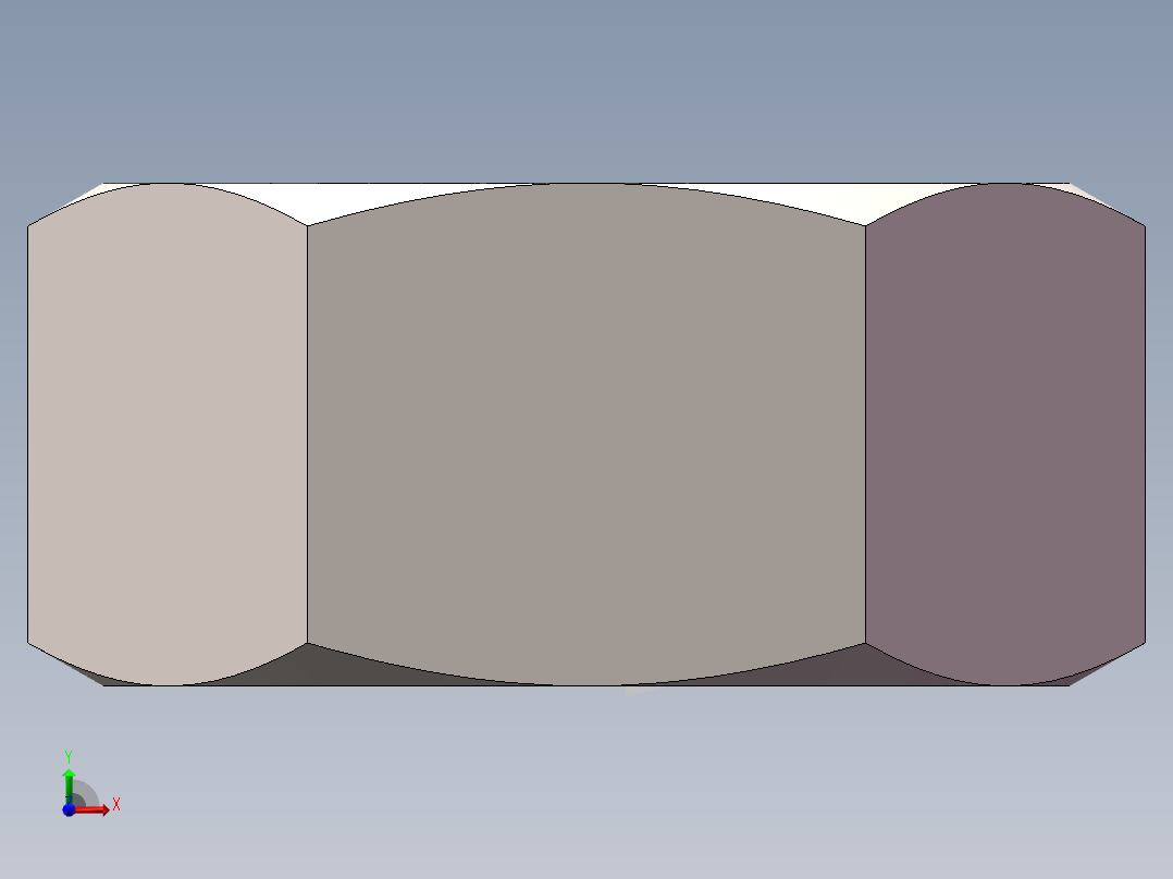 带螺纹的公制可配置螺母前视图