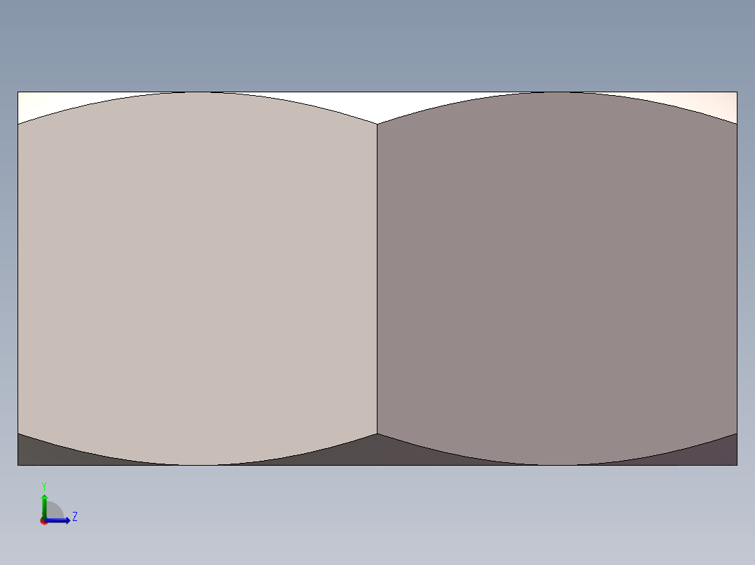 带螺纹的公制可配置螺母左视图