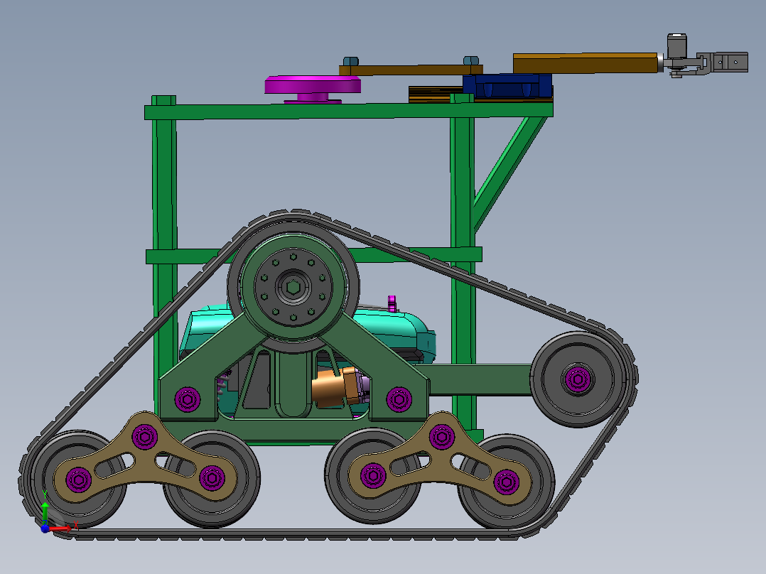 振动式采摘机前视图