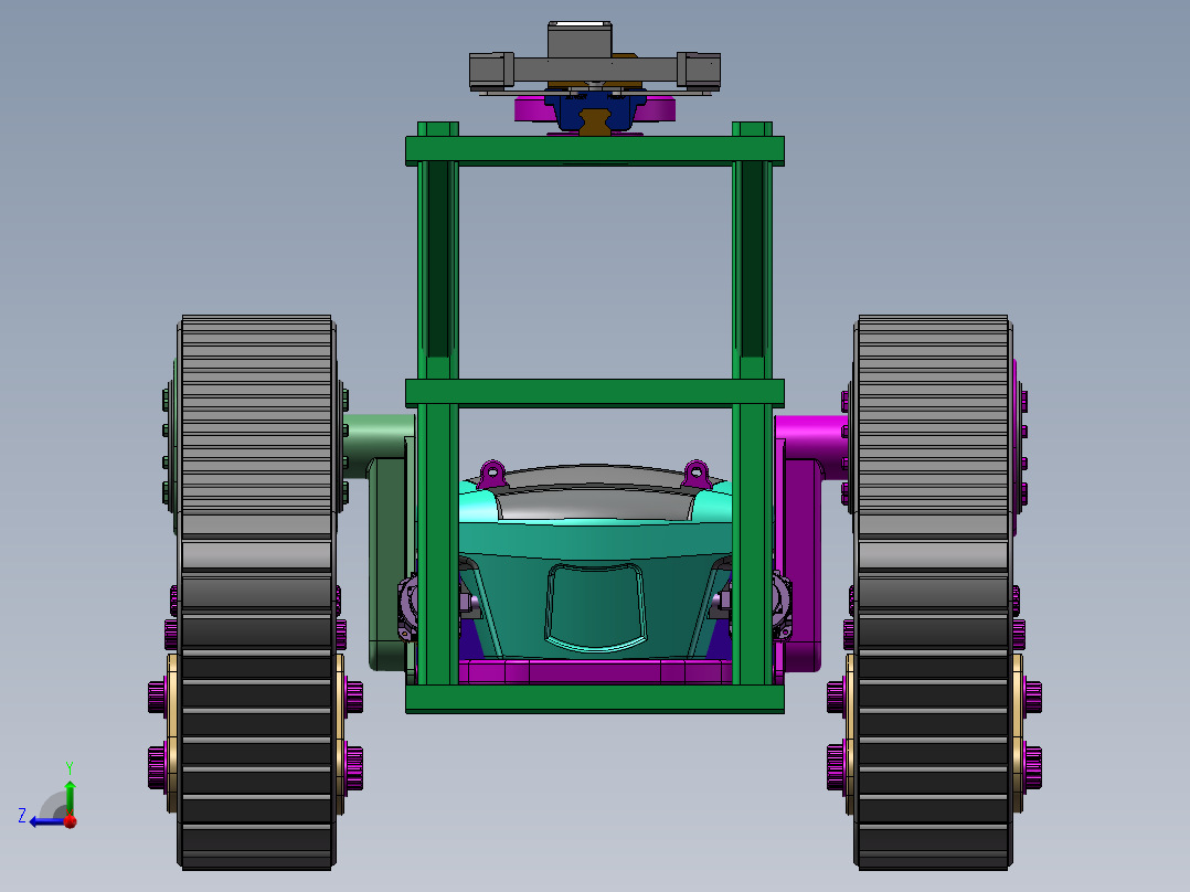 振动式采摘机右视图