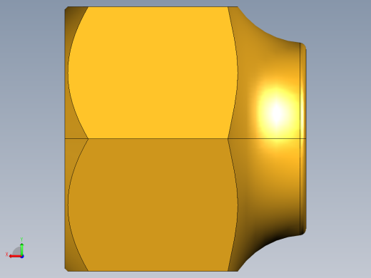 扩口式工业通用硬管接头Short Forged Nut 14FSX-6后视缩略图