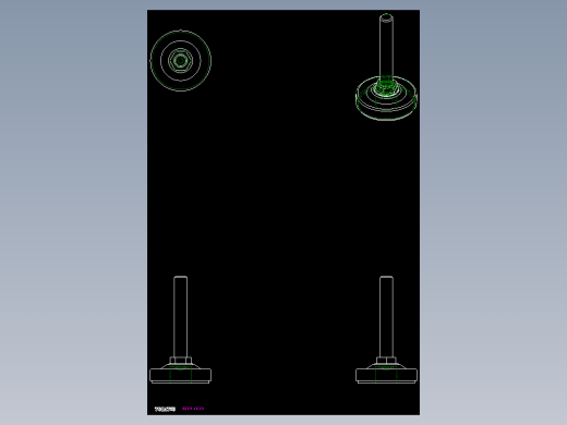 固定腳座5554-2D多系列多零件图纸模型