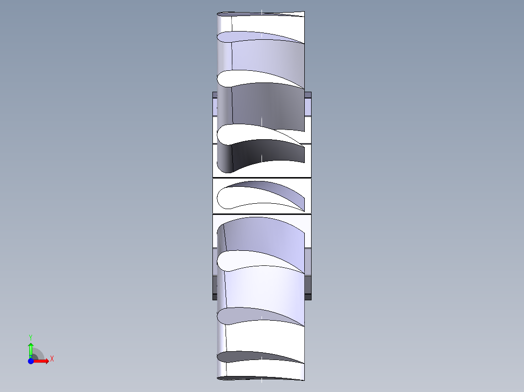 涡轮 叶片 涡扇 (19)前视图