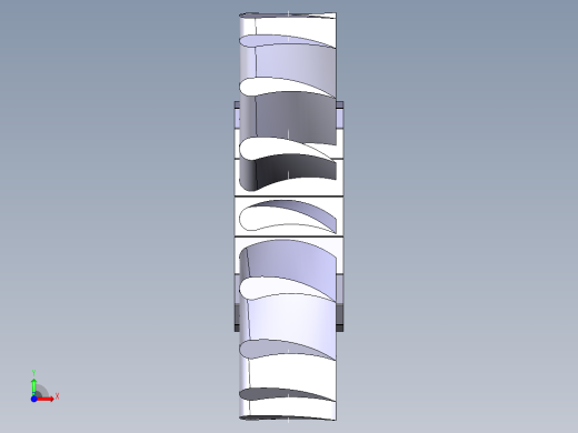 涡轮 叶片 涡扇 (19)前视缩略图