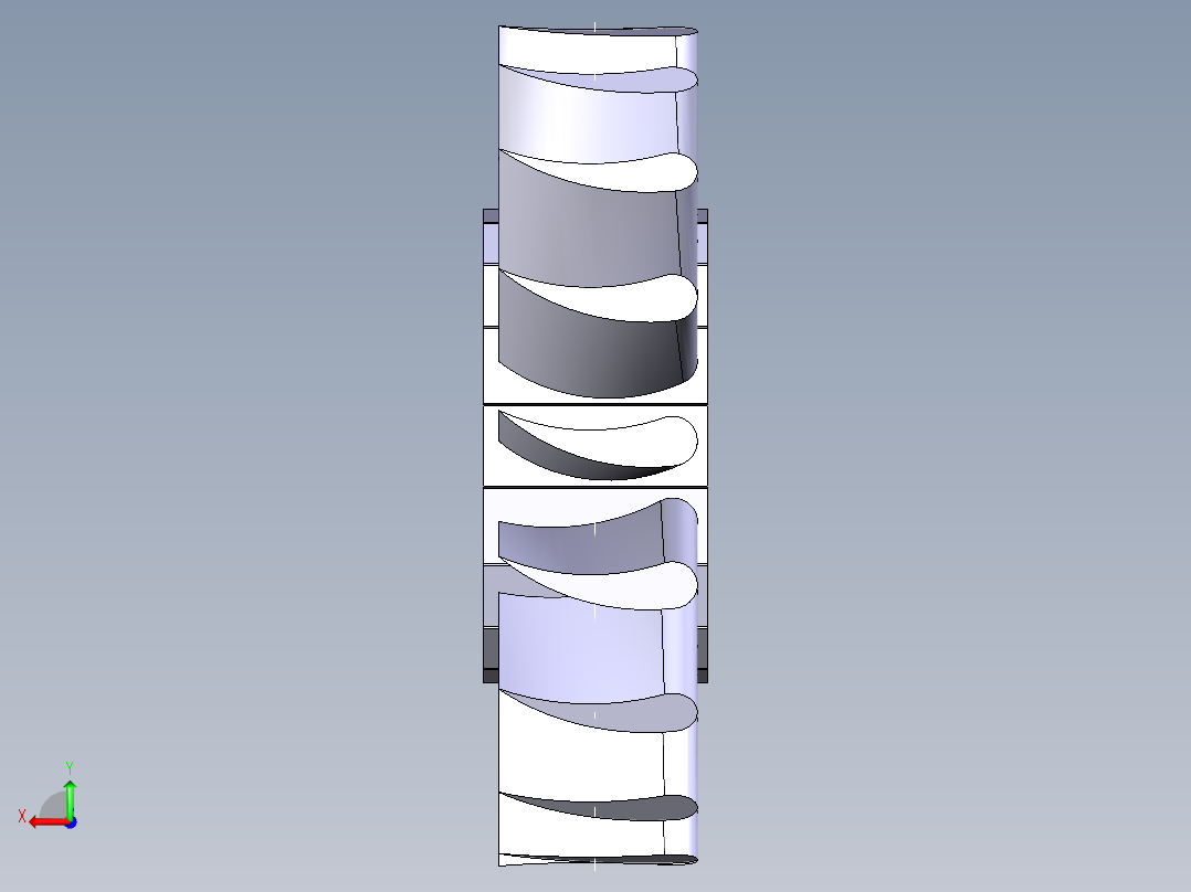 涡轮 叶片 涡扇 (19)后视图