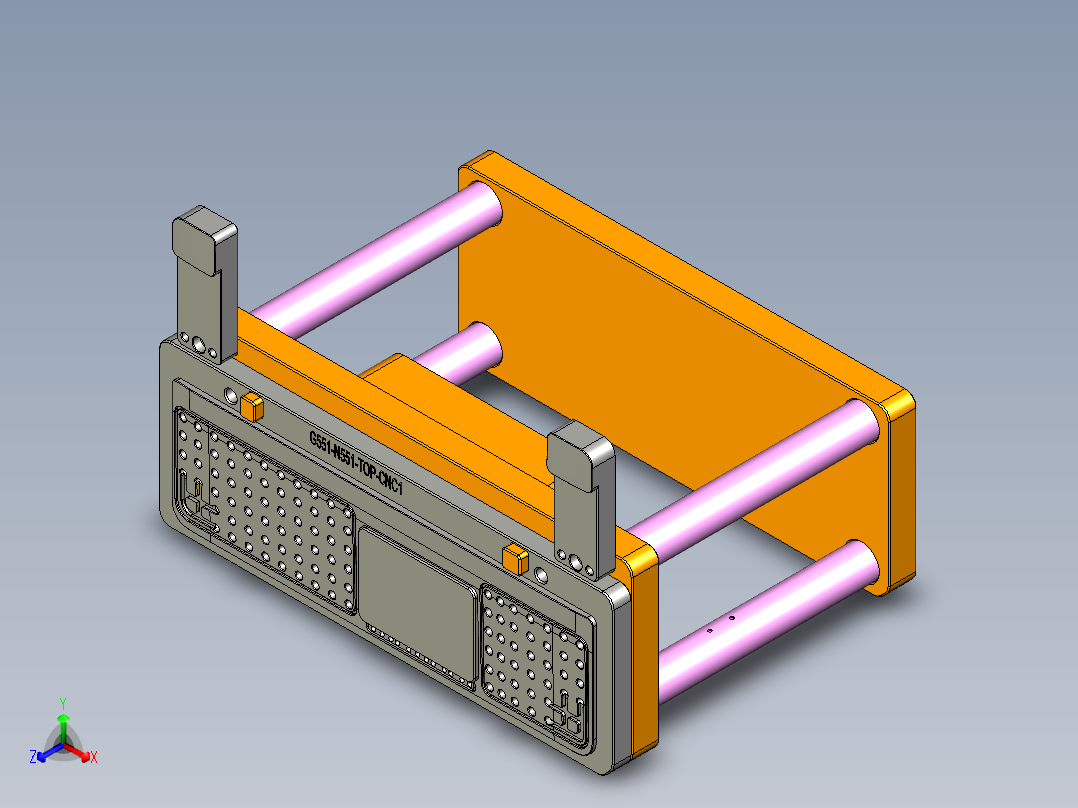 G551-N551-C-CNC1笔记本CNC工装夹具三维模型-0705主视图