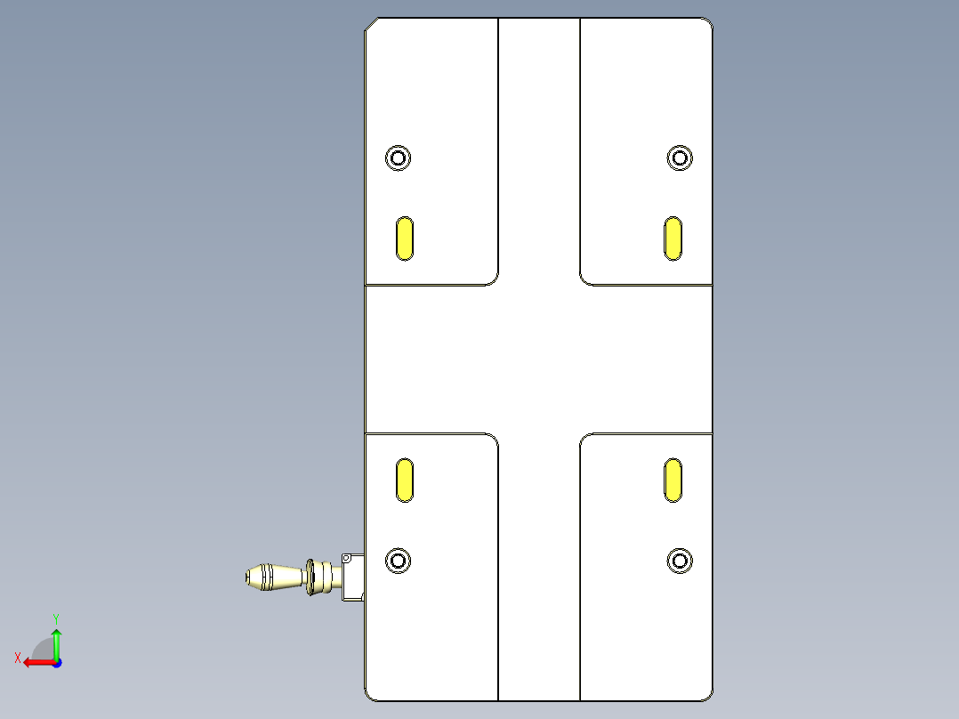 G2-C-笔记本CNC工装夹具三维模型CNC1后视图
