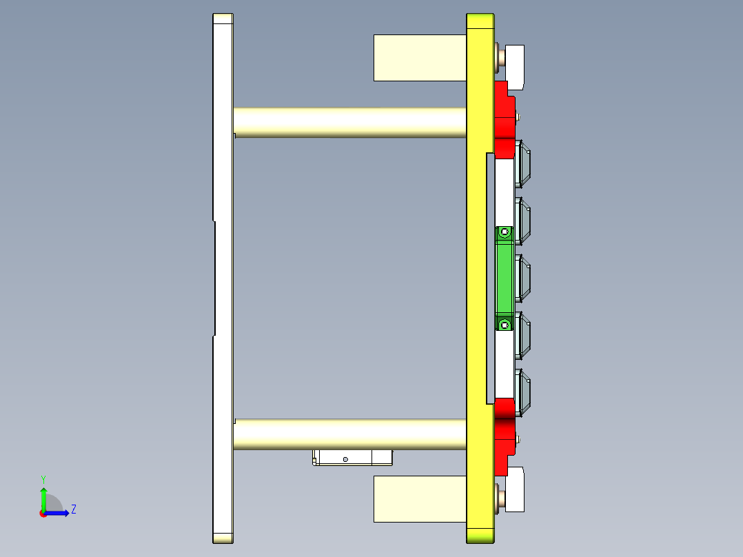 G2-C-笔记本CNC工装夹具三维模型CNC1左视图
