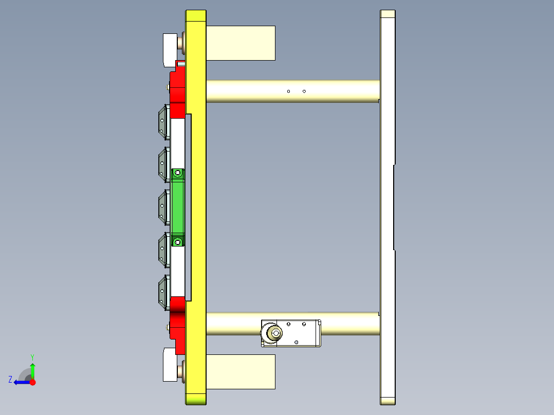G2-C-笔记本CNC工装夹具三维模型CNC1右视图