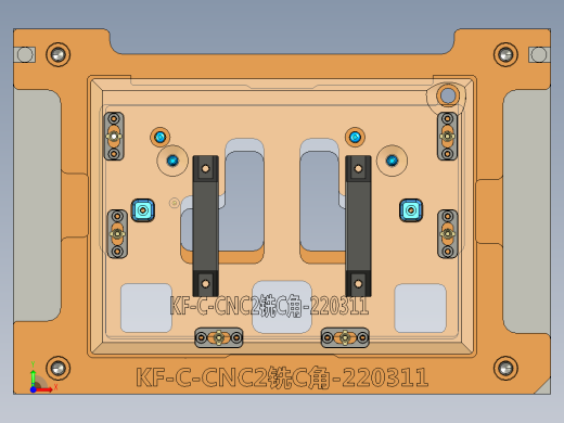 KF-C-笔记本CNC工装夹具三维模型CNC2铣C角-220311前视缩略图