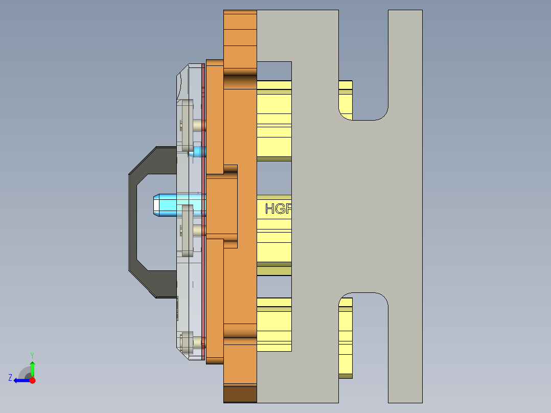 KF-C-笔记本CNC工装夹具三维模型CNC2铣C角-220311右视图