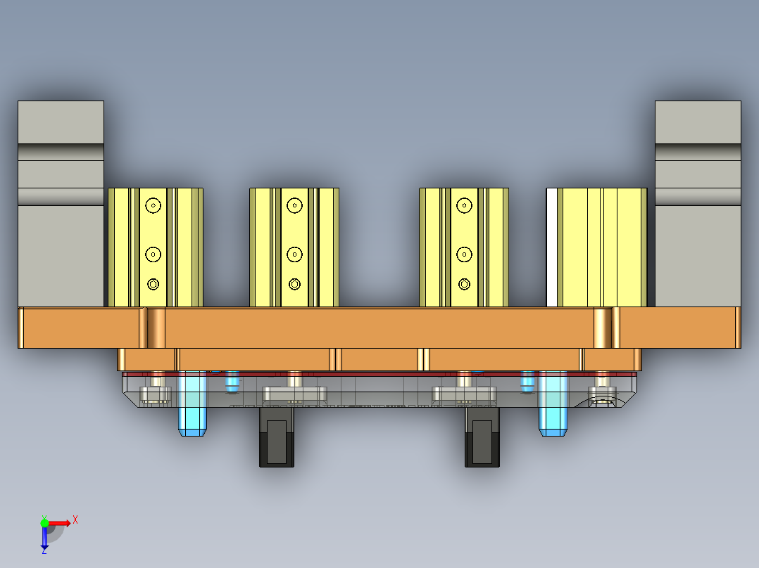 KF-C-笔记本CNC工装夹具三维模型CNC2铣C角-220311俯视图