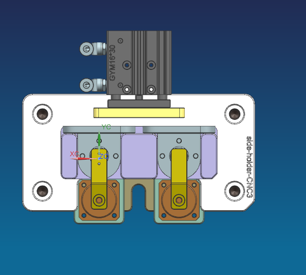 三轴小型不锈钢铰链支架铣端面CNC治具模型
