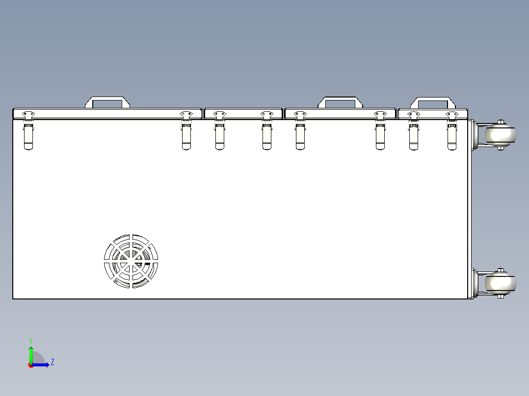 集尘器 柜体工业吸附打磨灰尘设备左视图