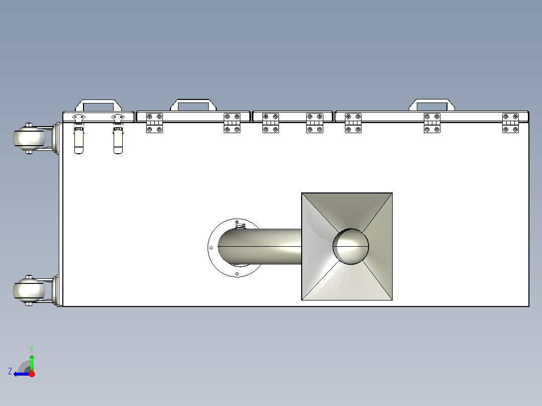 集尘器 柜体工业吸附打磨灰尘设备右视图