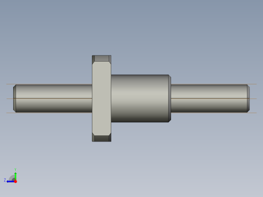 JF1202_5-4滚珠丝杆3D模型右视缩略图