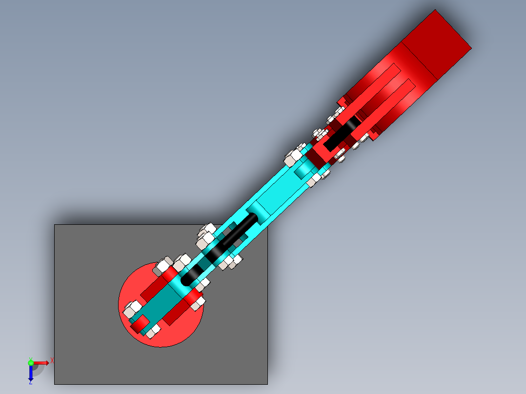 机械手臂俯视图