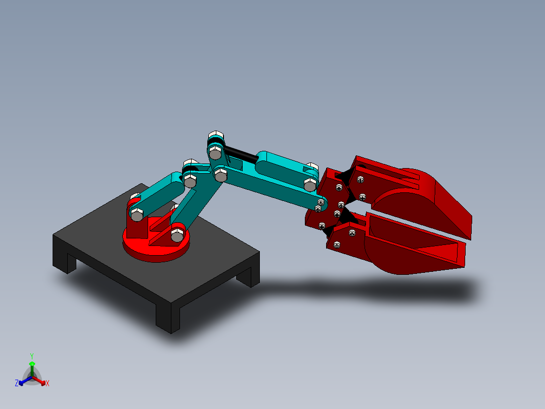机械手臂正等轴测图