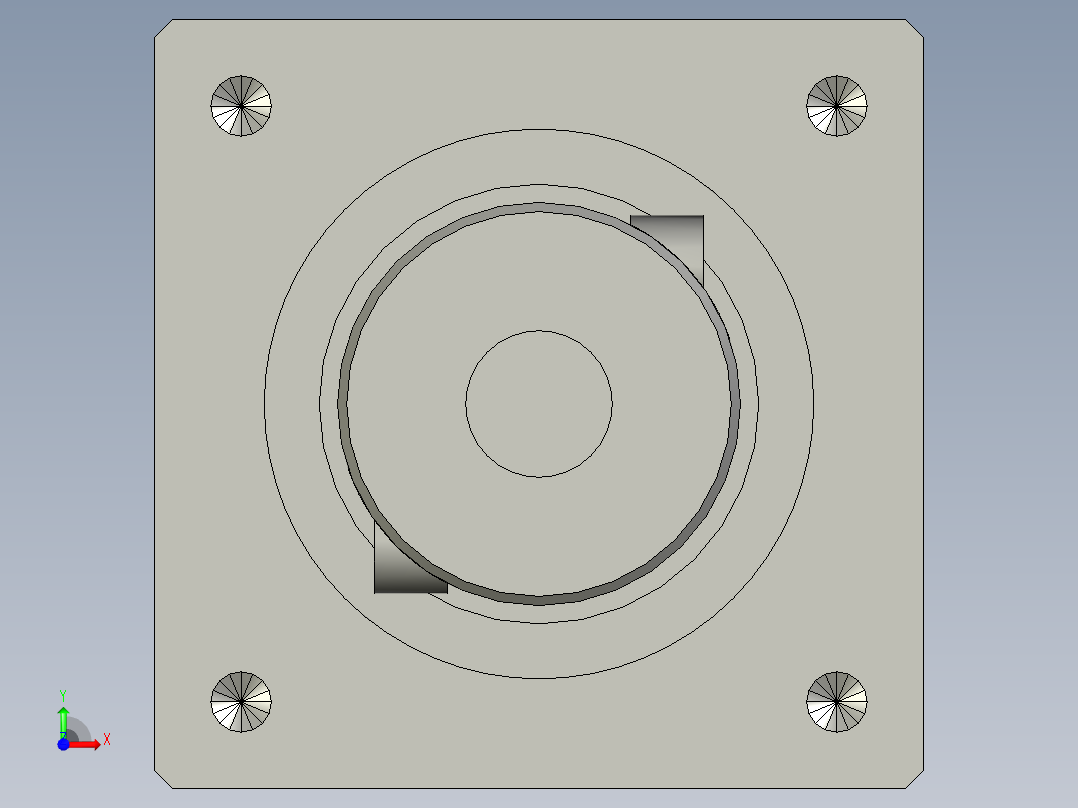 PLF042双级减速机前视图